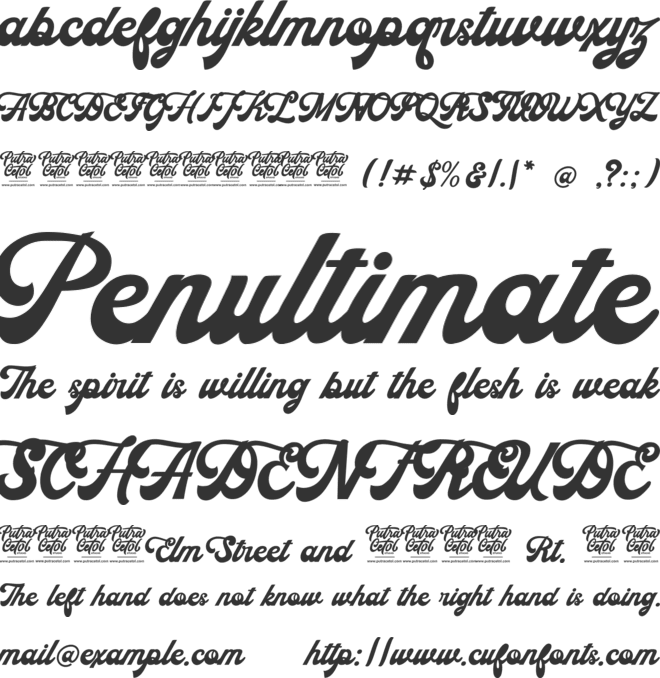 Rahardian font preview