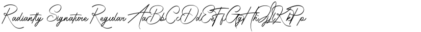 Radiantly Signature Regular font