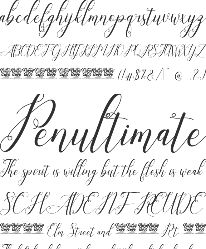 Laniesky font preview