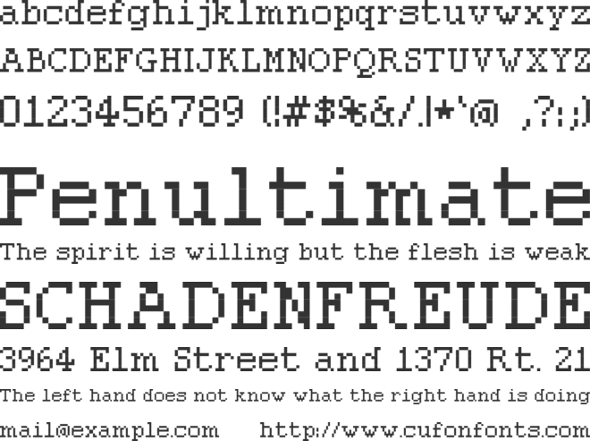 Pixolde font preview