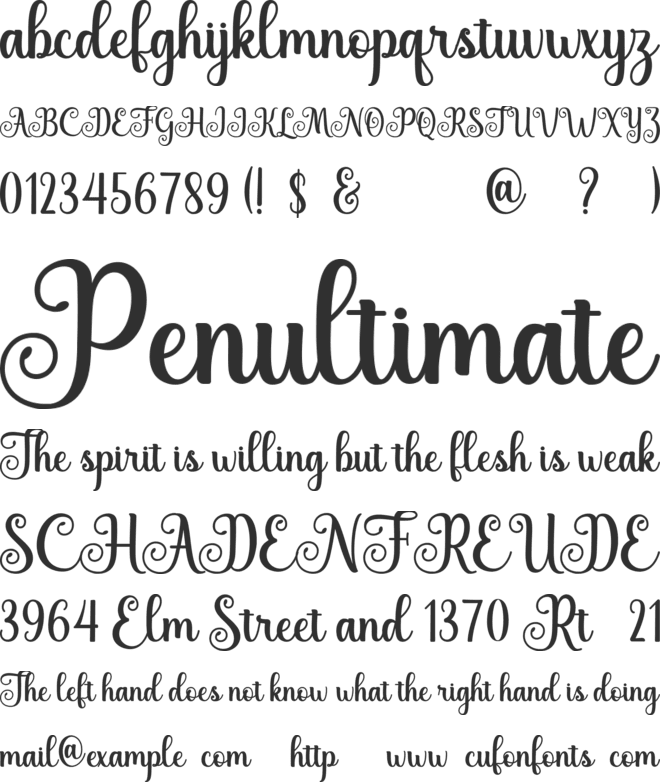 Humility font preview