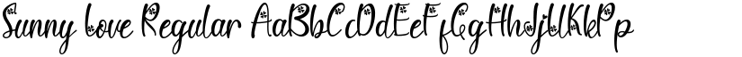 Sunny Love Regular font