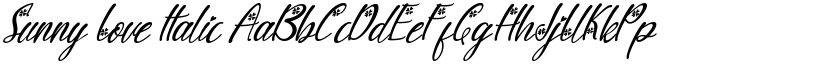 Sunny Love Italic font