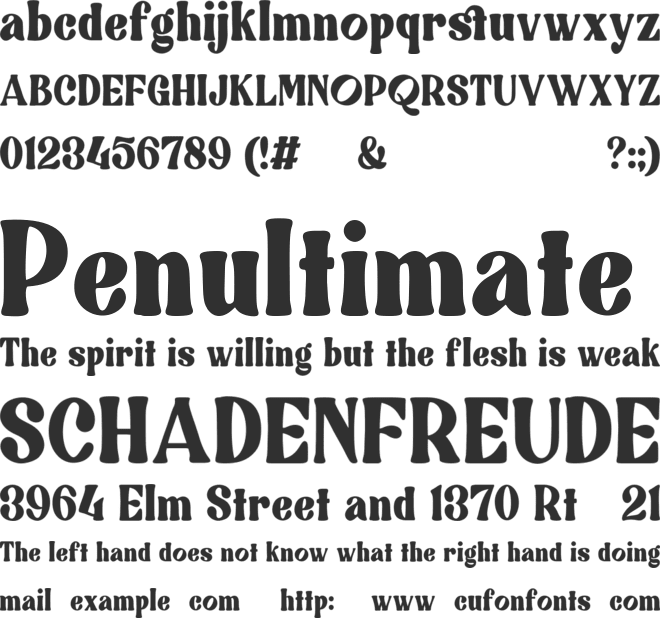 Quickly Sustain font preview