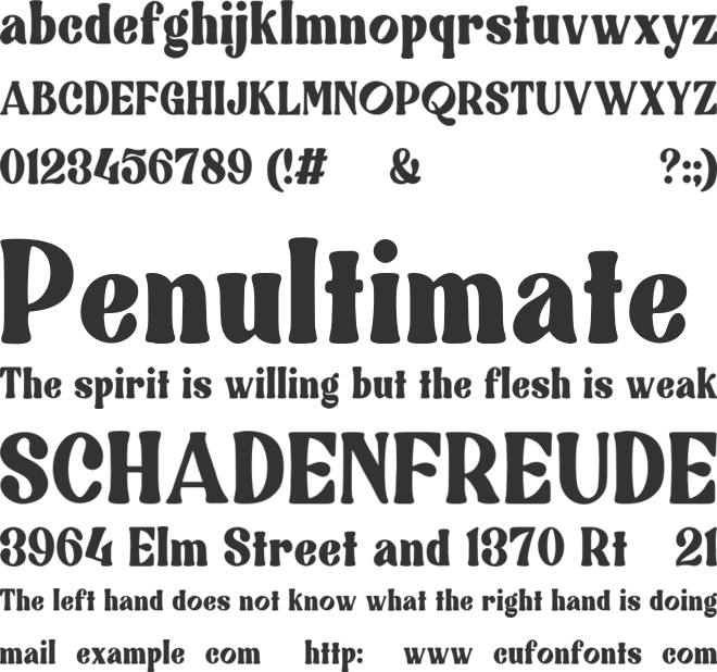 Quickly Sustain font preview