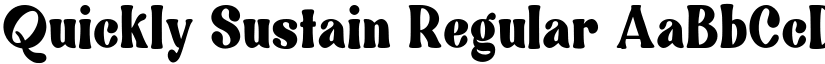 Quickly Sustain Regular font