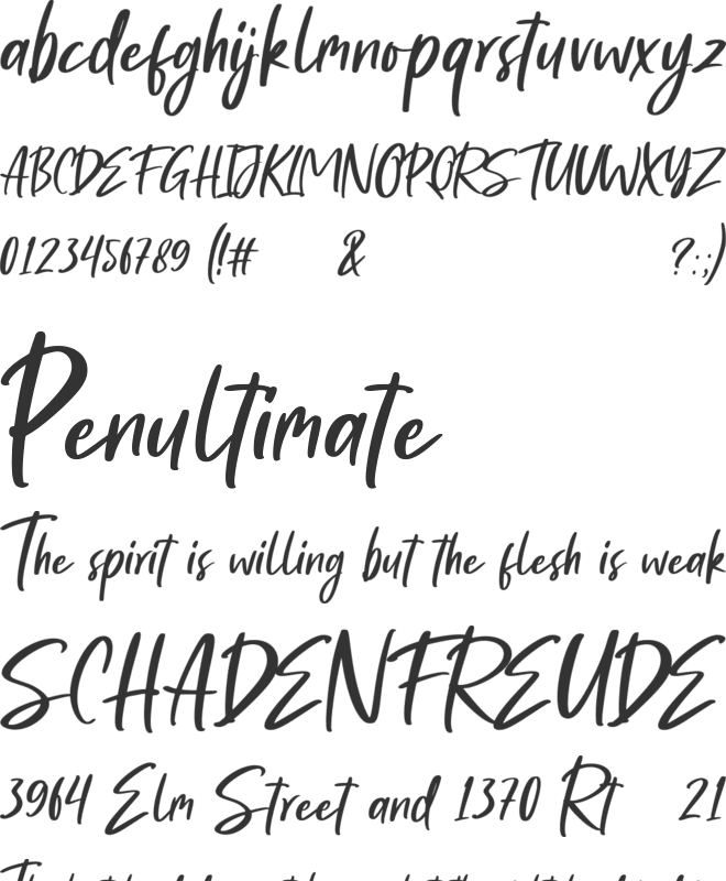 Barthony font preview