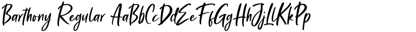 Barthony Regular font