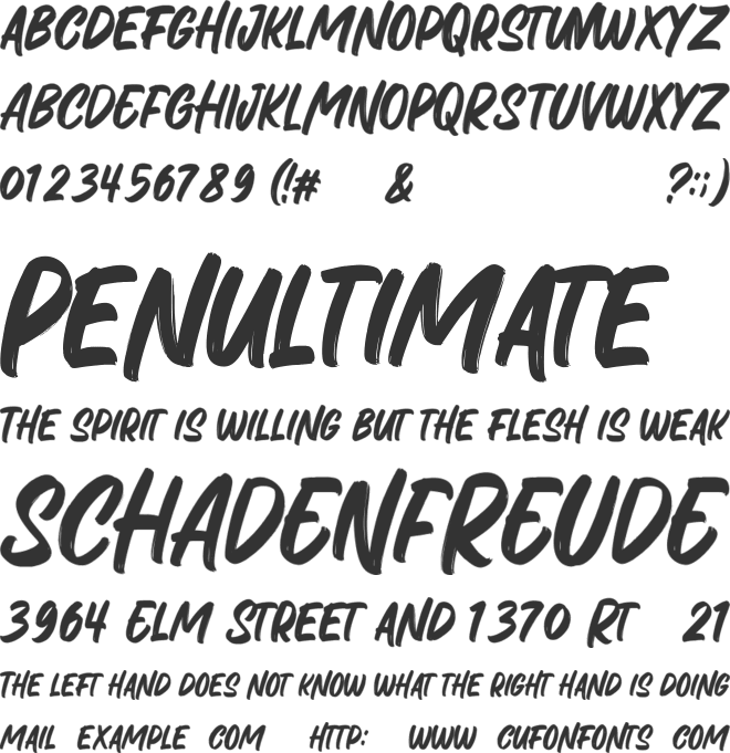 The Brown Fox font preview