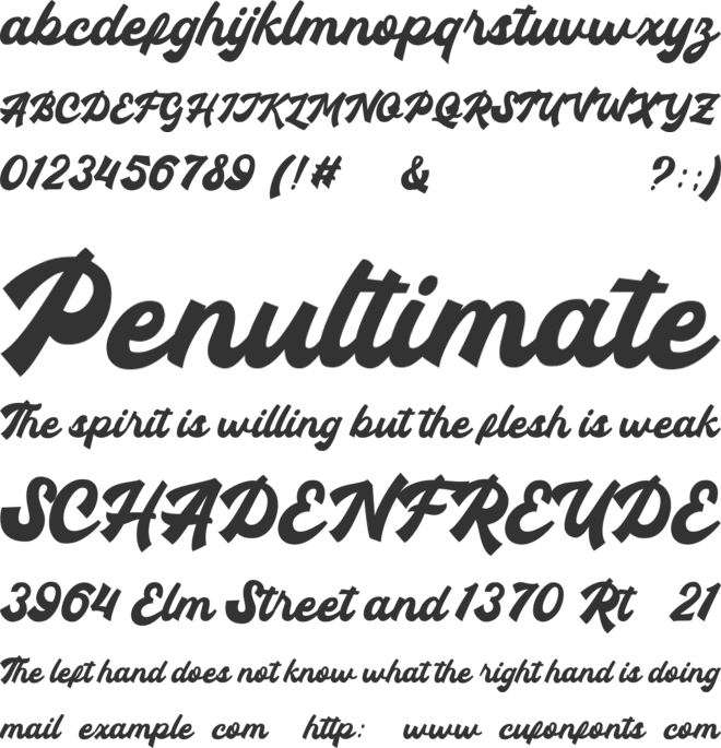 Gading Retro font preview