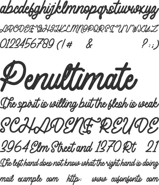 Rustty font preview