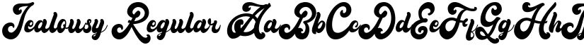 Jealousy Regular font