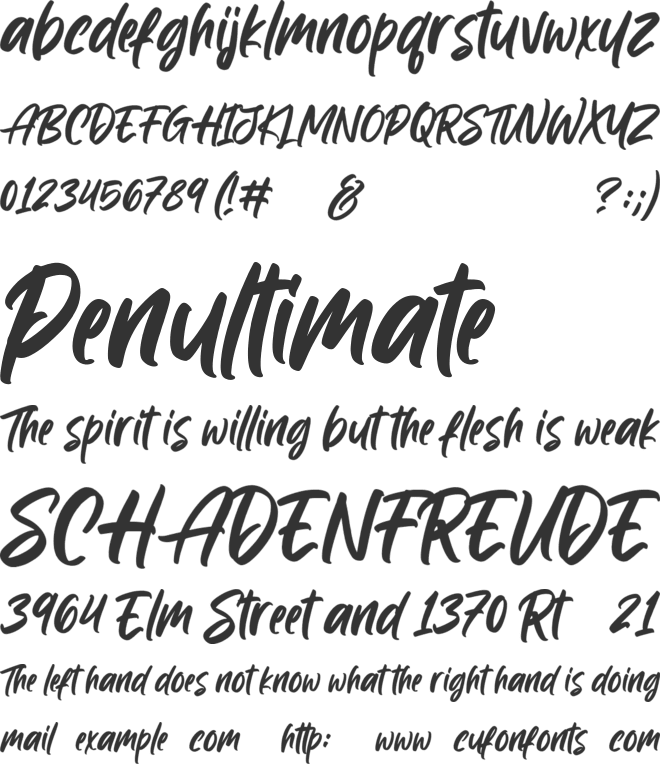 Wyattiky font preview