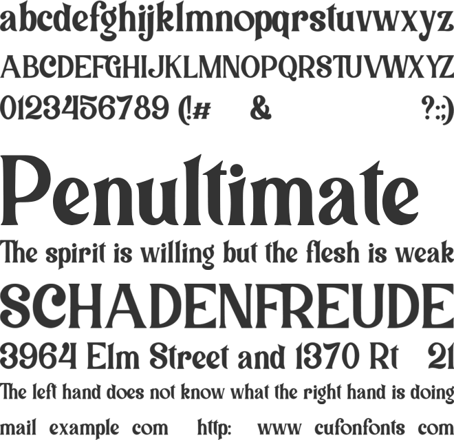Connecticut font preview