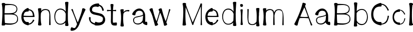 BendyStraw Medium font