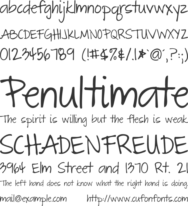 The Great Escape font preview