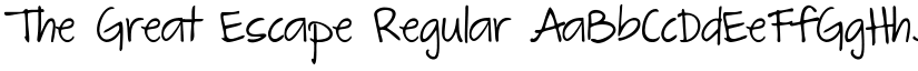 The Great Escape Regular font