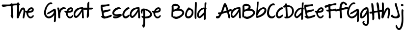 The Great Escape Bold font