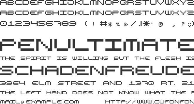 High 75 font preview