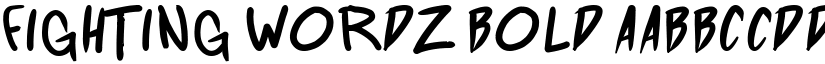 Fighting wordz Bold font