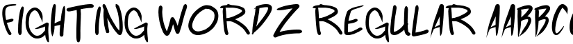 Fighting wordz Regular font