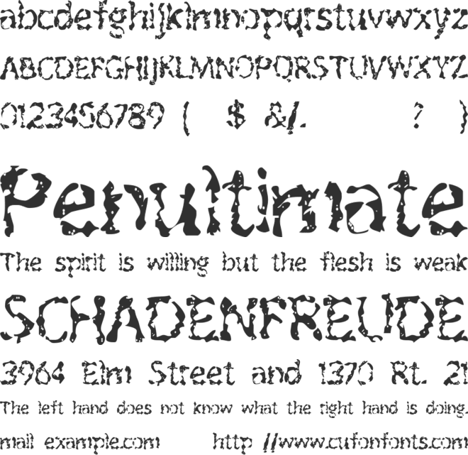 outofink font preview
