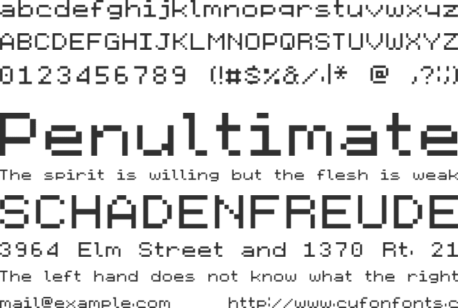 Emulator font preview