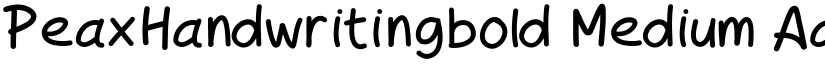 PeaxHandwritingbold Medium font