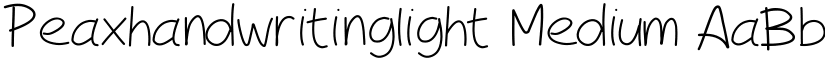 Peaxhandwritinglight Medium font