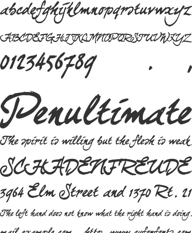 curlyJoe font preview