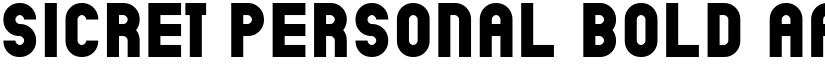 Sicret PERSONAL Bold font
