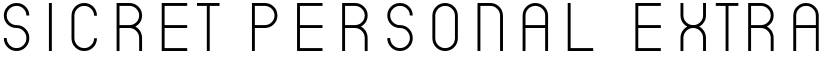 Sicret PERSONAL Extra Light font