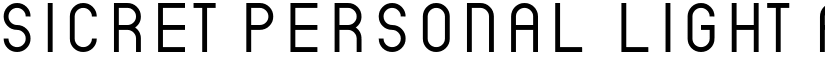 Sicret PERSONAL Light font
