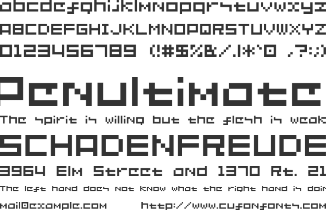 SG02 font preview