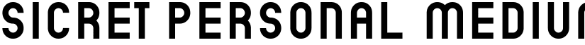 Sicret PERSONAL Medium font