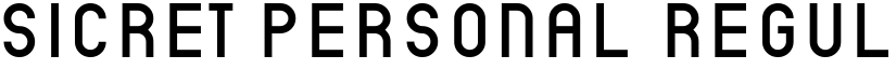 Sicret PERSONAL Regular font