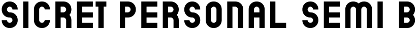 Sicret PERSONAL Semi Bold font