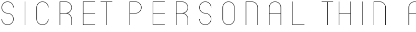 Sicret PERSONAL Thin font