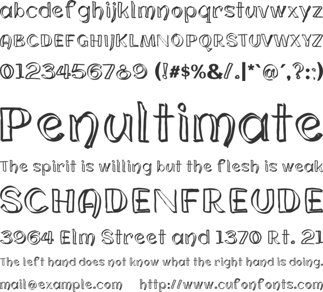 cloning font preview