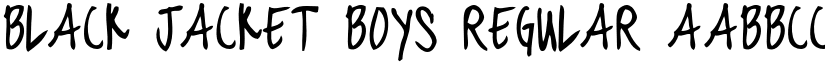 black jacket boys Regular font
