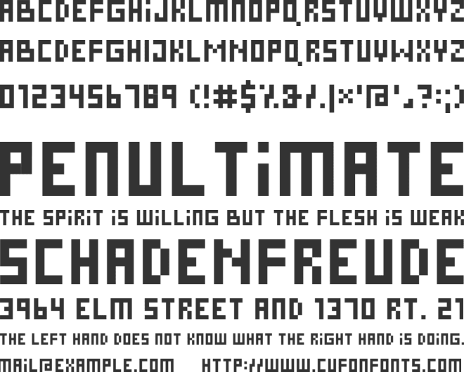 Pixies font preview