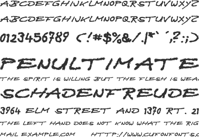 Quast font preview