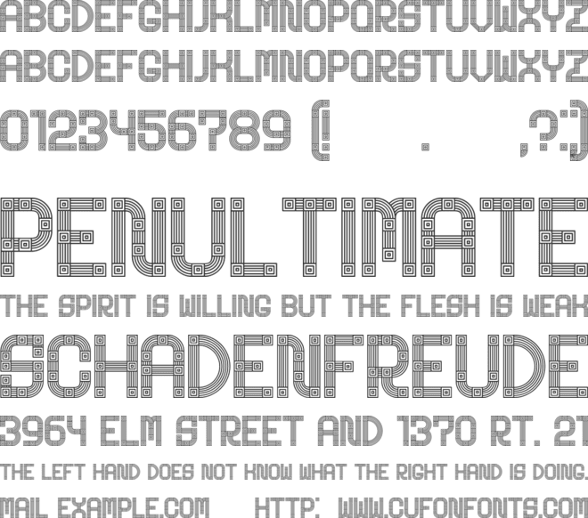 Linerine font preview