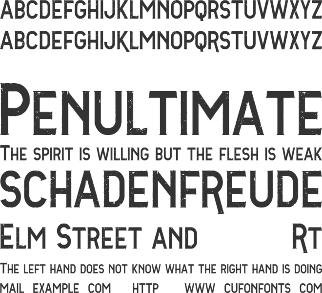 Vtks Lombriga font preview