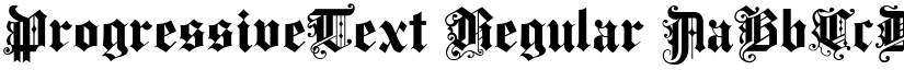 ProgressiveText Regular font