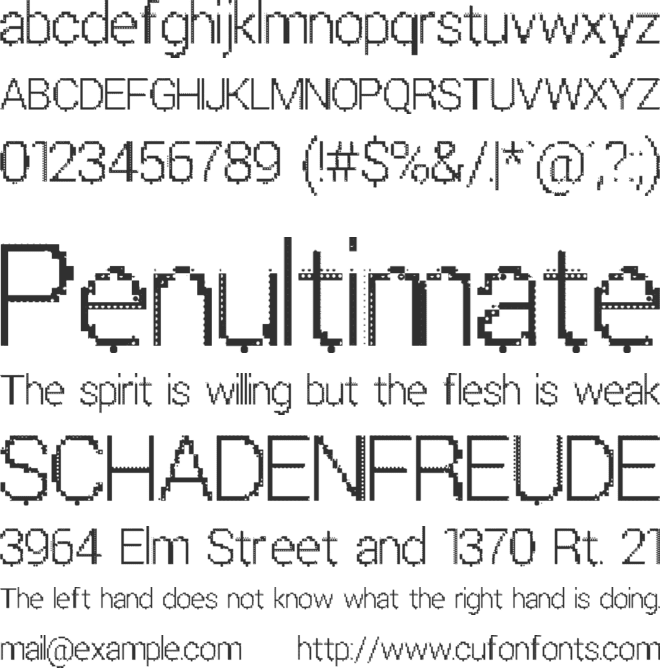 Parametric Glitch font preview