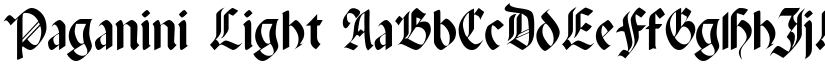 Paganini Light font