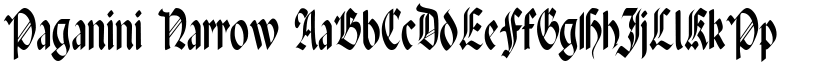 Paganini Narrow font