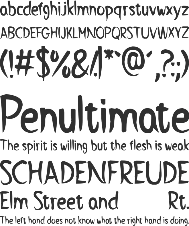 Exceptional Experience font preview