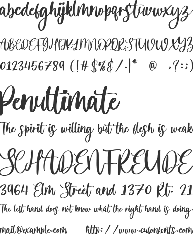 Victoria font preview